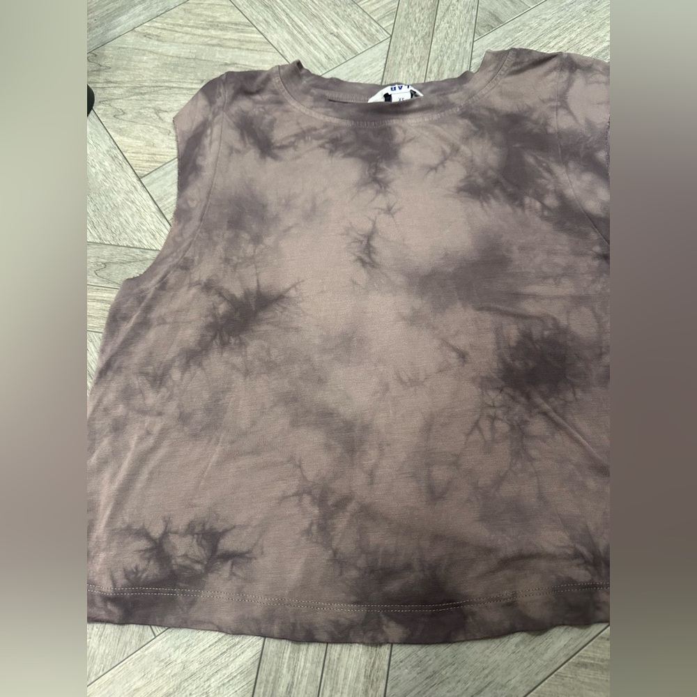 JoyLab Dark Purple Tie-Dye Muscle Tee